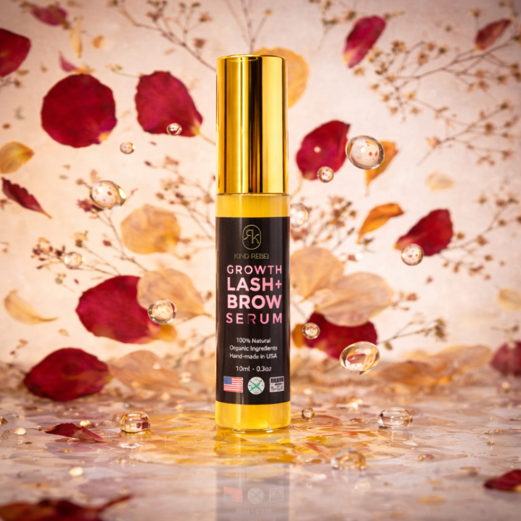KIND REBEL Organic Natural Lash + Brow Serum - Made in USA - 10ml