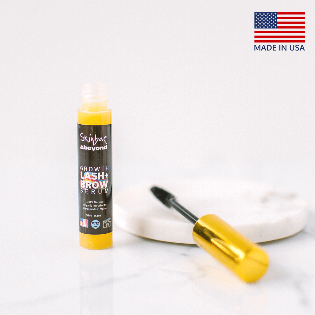 Organic Natural Lash + Brow Serum - Made in USA - 10ml